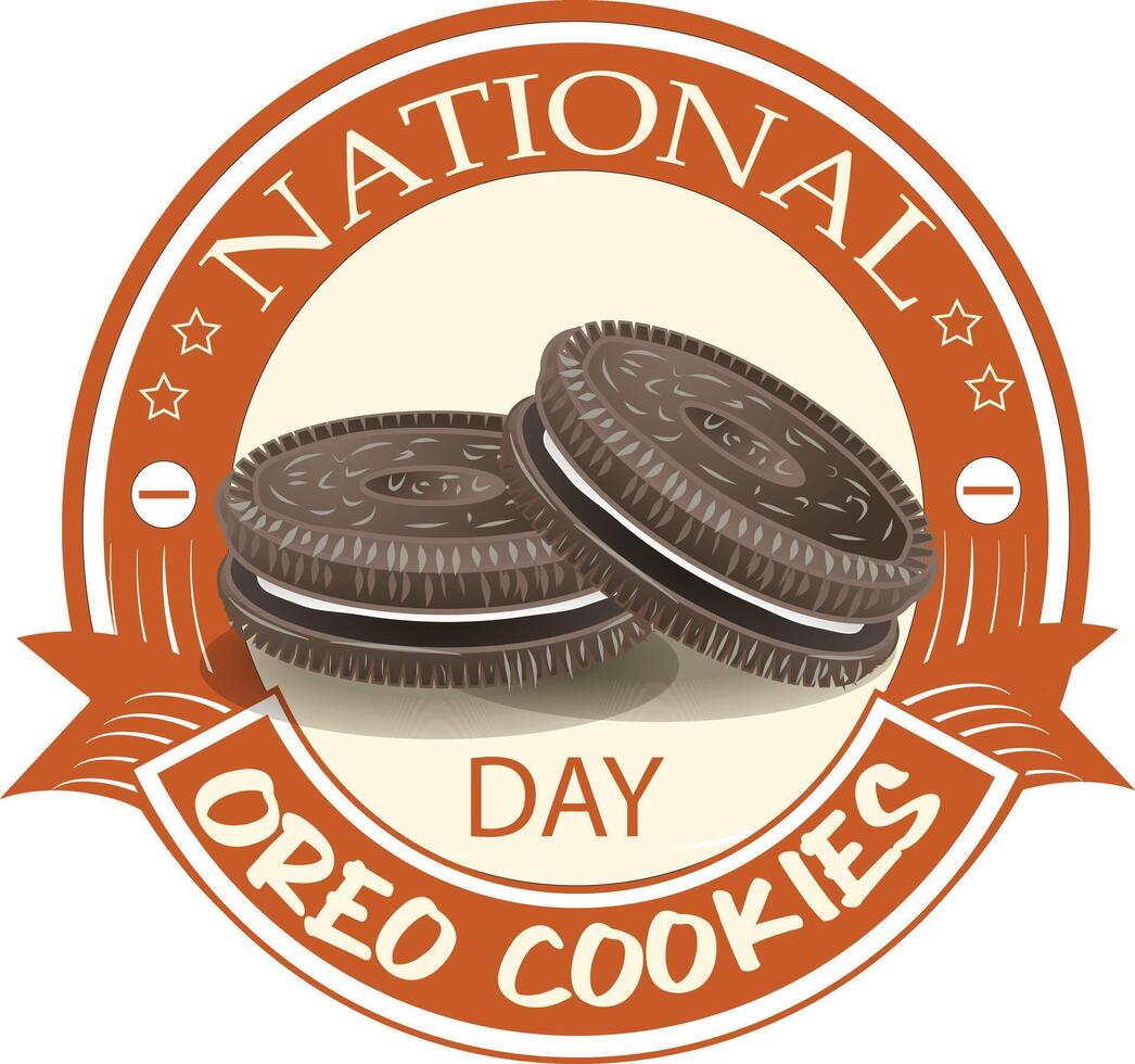 National Oreo Cookies Day Sign vector