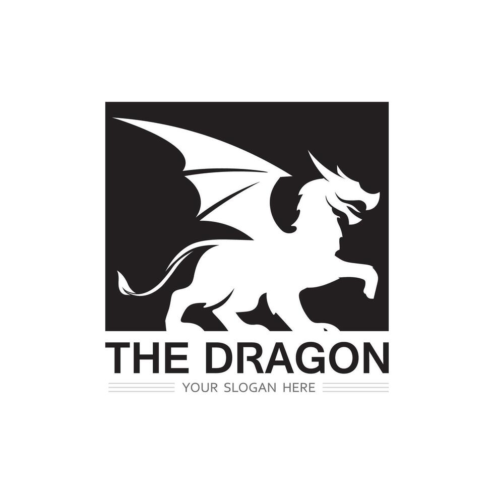 Dragon vector icon illustration