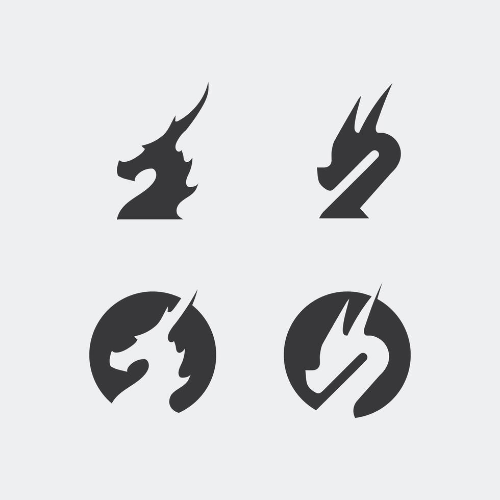 Dragon vector icon illustration