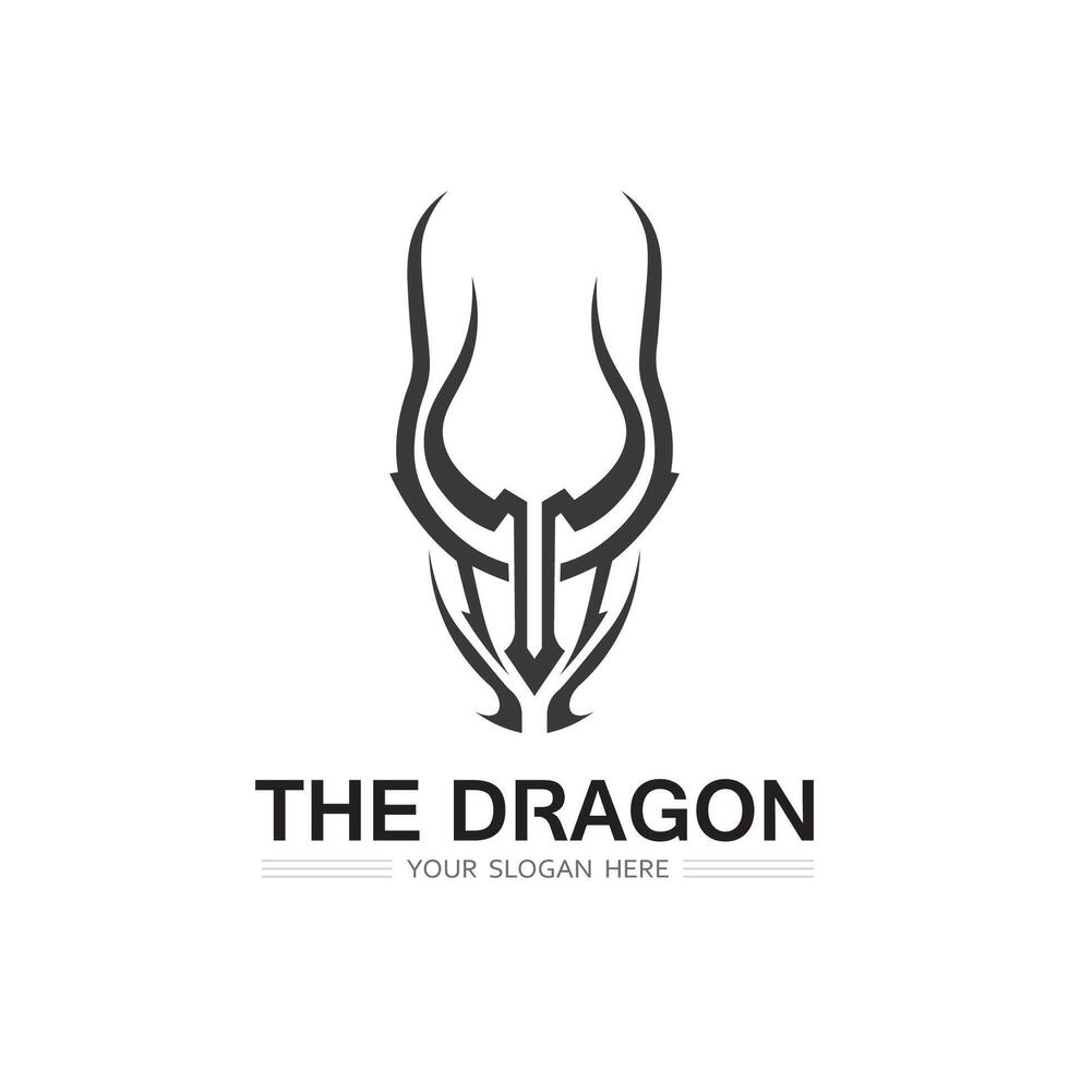 Dragon vector icon illustration