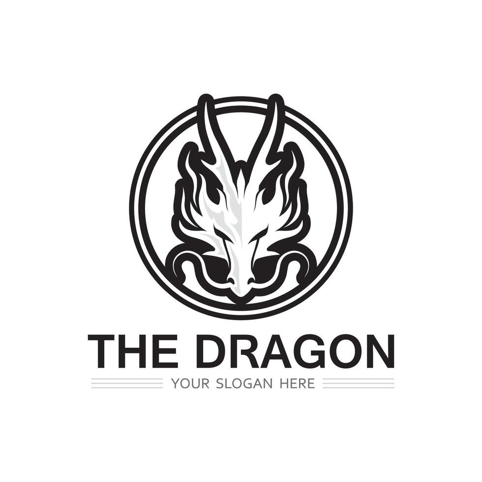 Dragon vector icon illustration