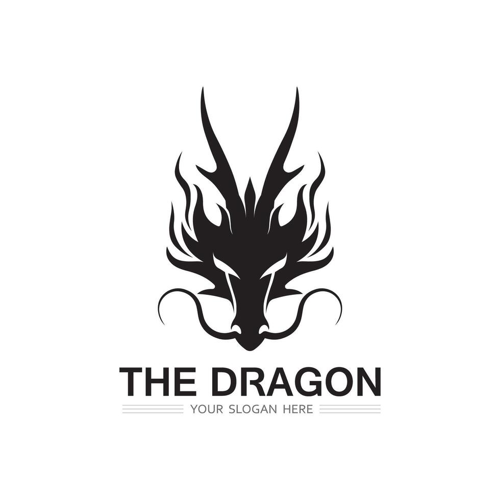 Dragon vector icon illustration