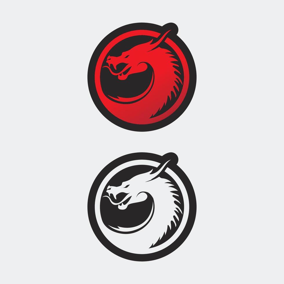 Dragon vector icon illustration