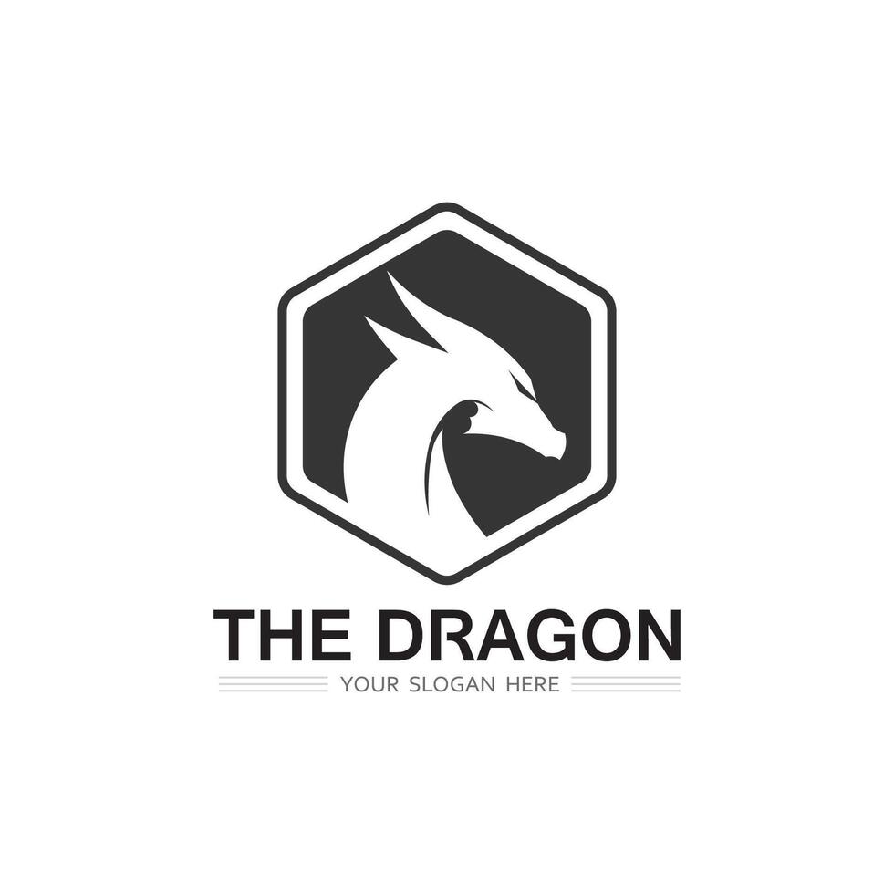 Dragon vector icon illustration