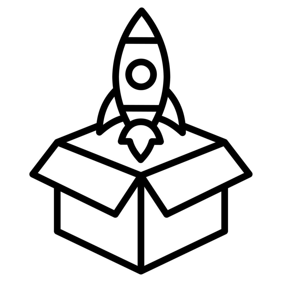 Product Release icon line vector illustration