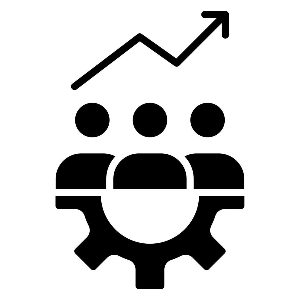 Workforce Productivity icon line vector illustration