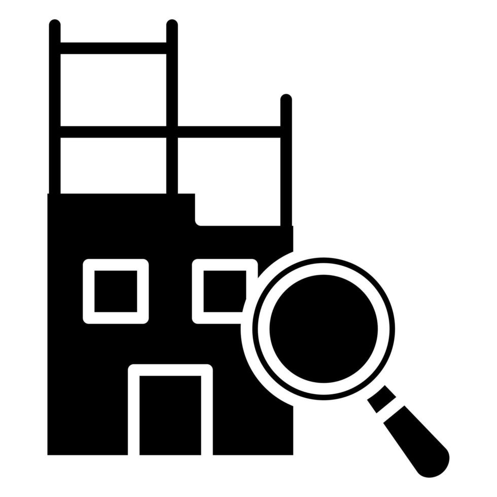 Construction Inspection icon line vector illustration