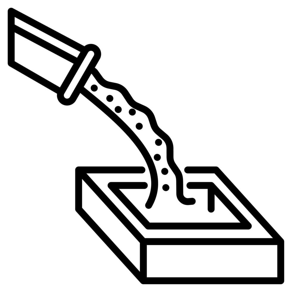 Concrete Pouring icon line vector illustration
