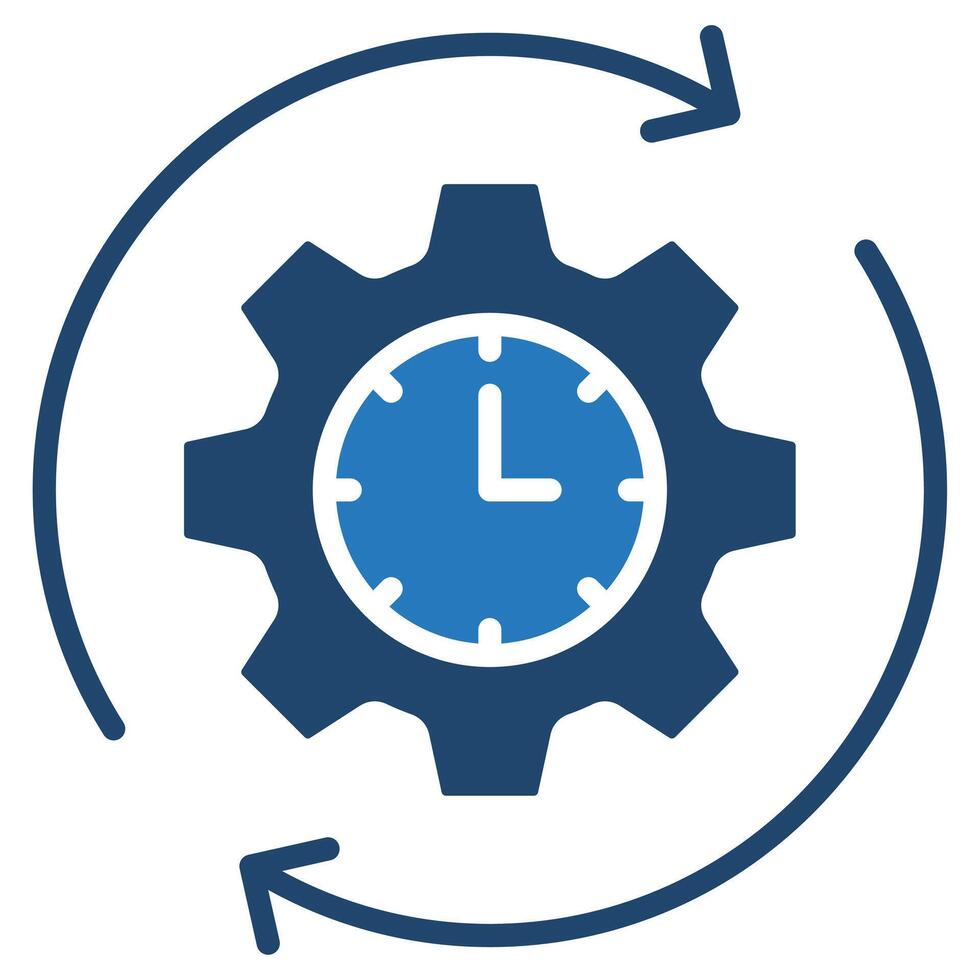 Time Efficiency icon line vector illustration