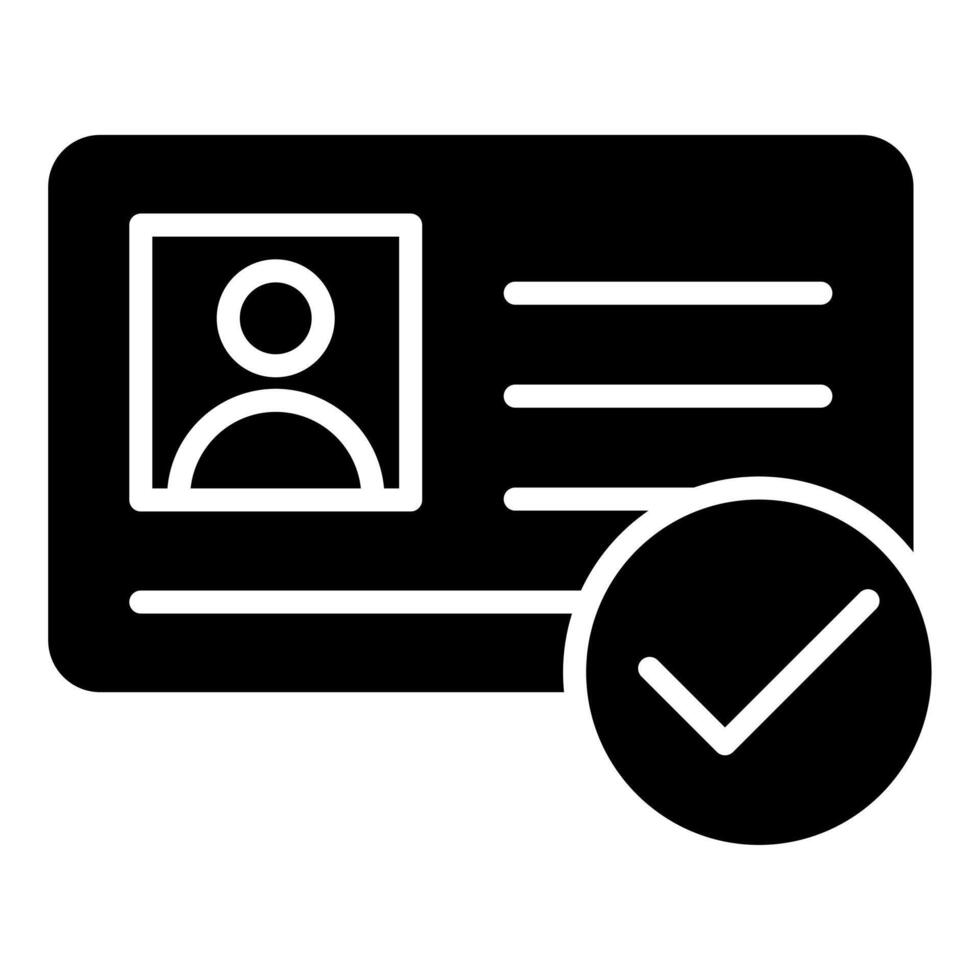 identidad verificación icono línea vector ilustración
