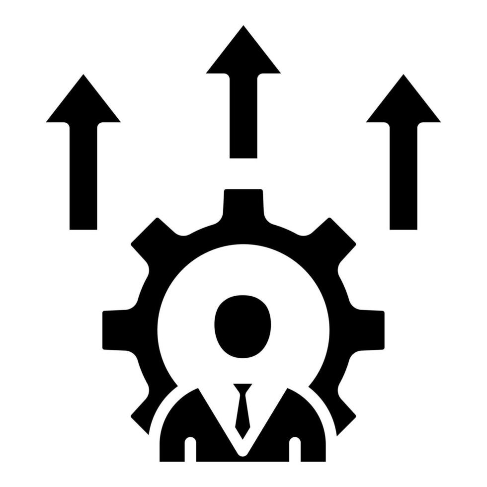 empleado desarrollo icono línea vector ilustración