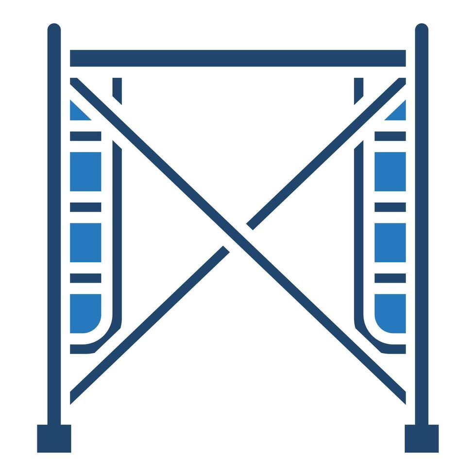 Scaffolding icon line vector illustration