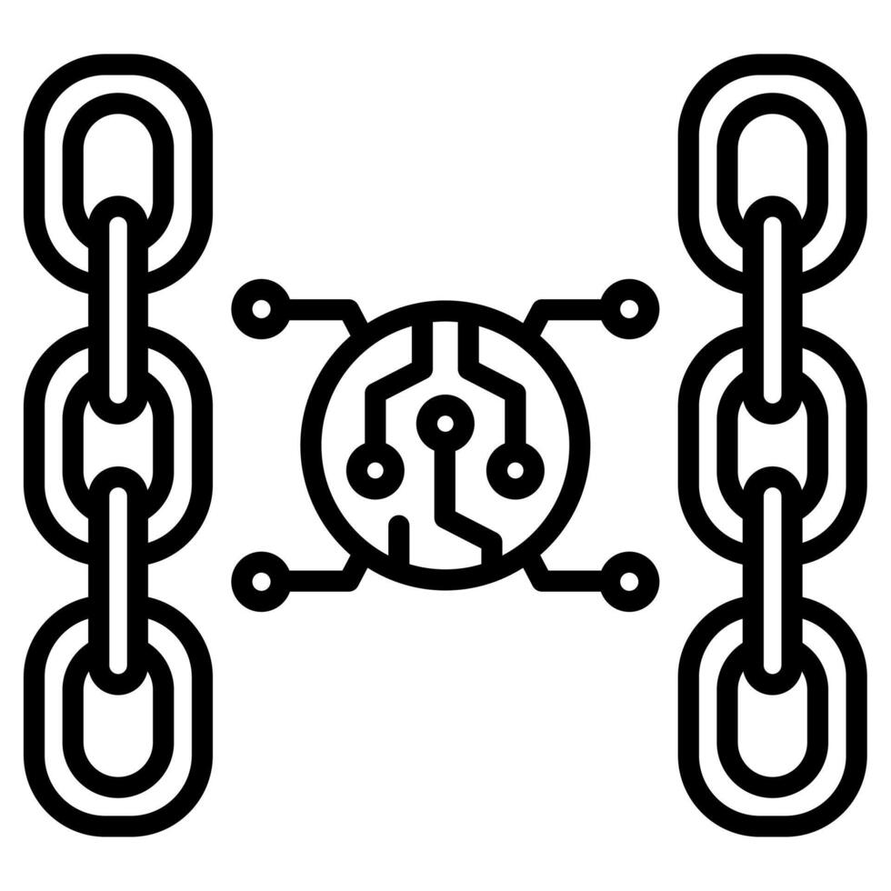 Cryptocurrency Bridges icon line vector illustration