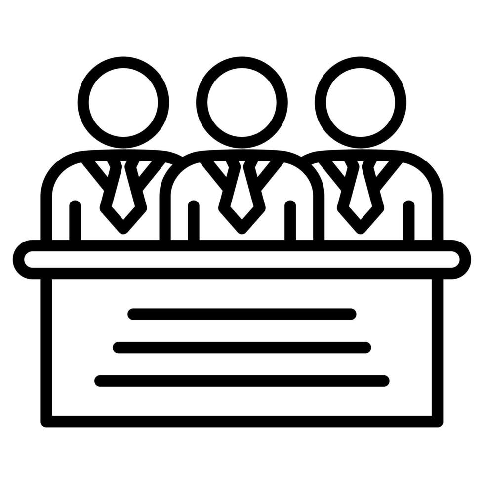 Corporate Meeting icon line vector illustration