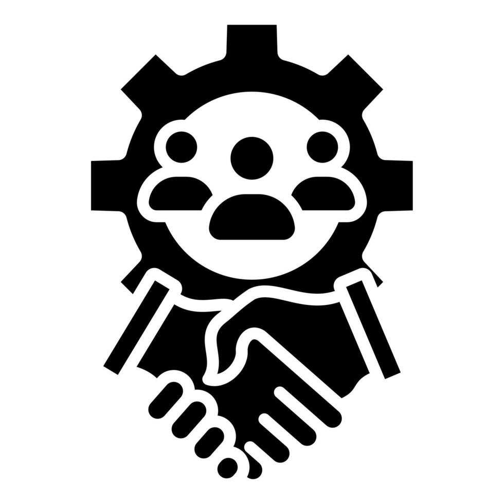 CRM Relationship icon line vector illustration