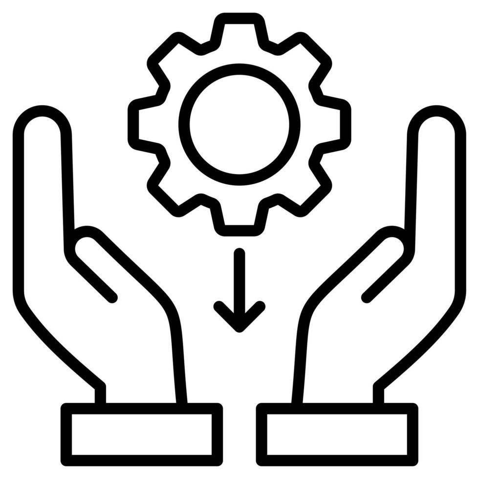 Effort Reduction icon line vector illustration