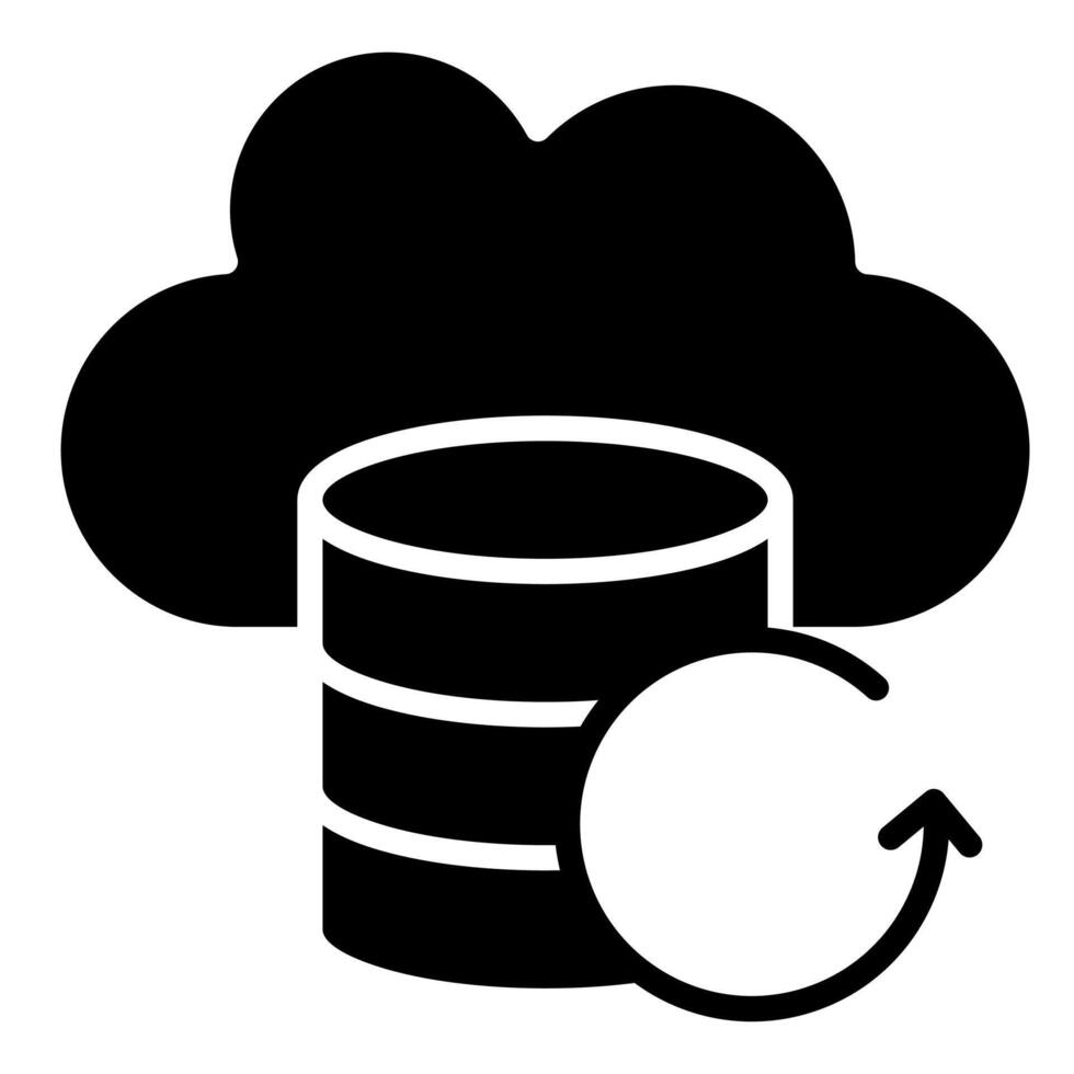 Data Backup icon line vector illustration