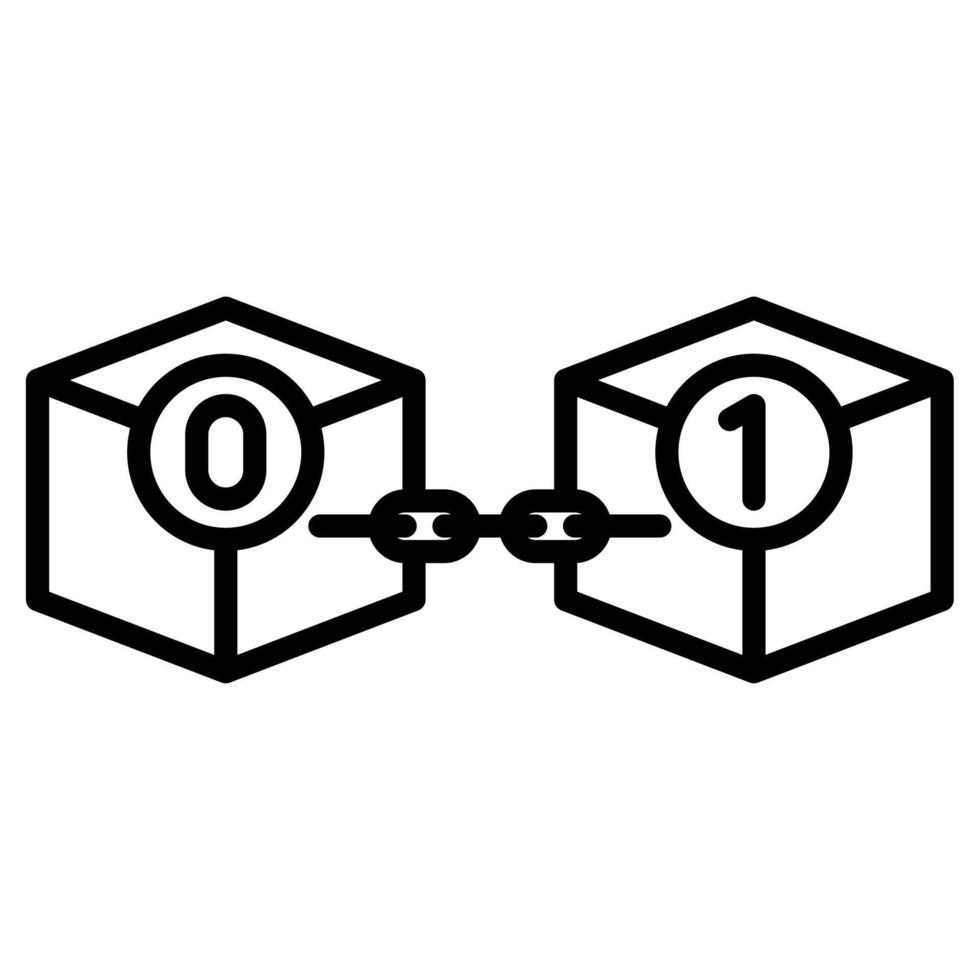 Genesis Block icon line vector illustration