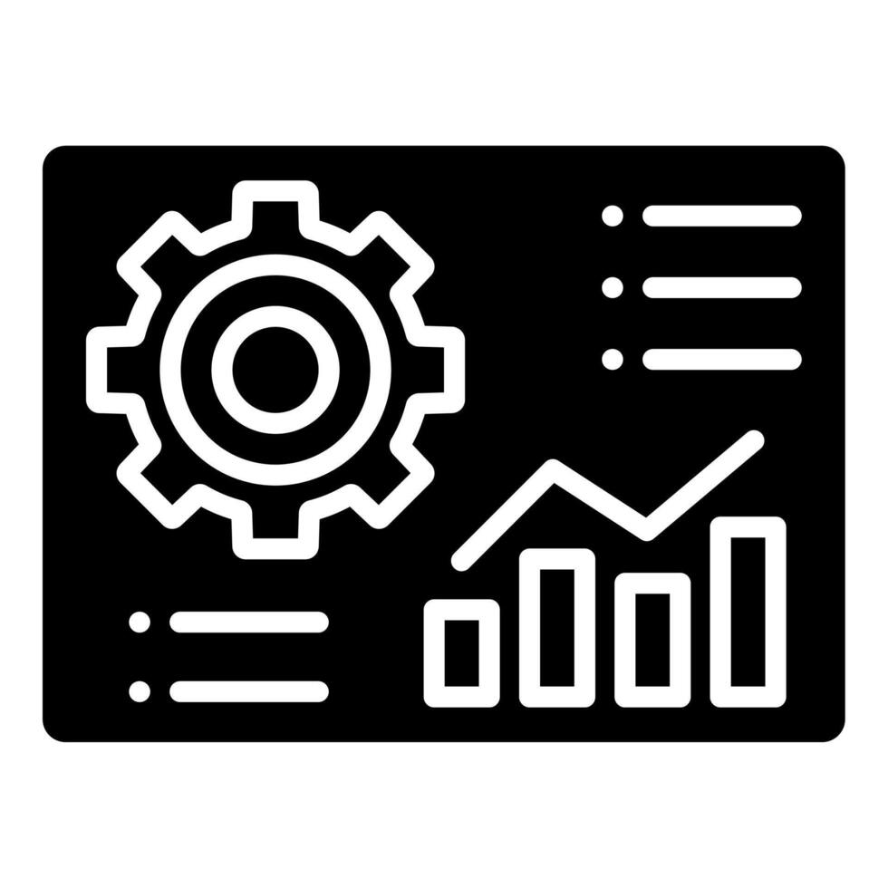 Management Dashboard icon line vector illustration