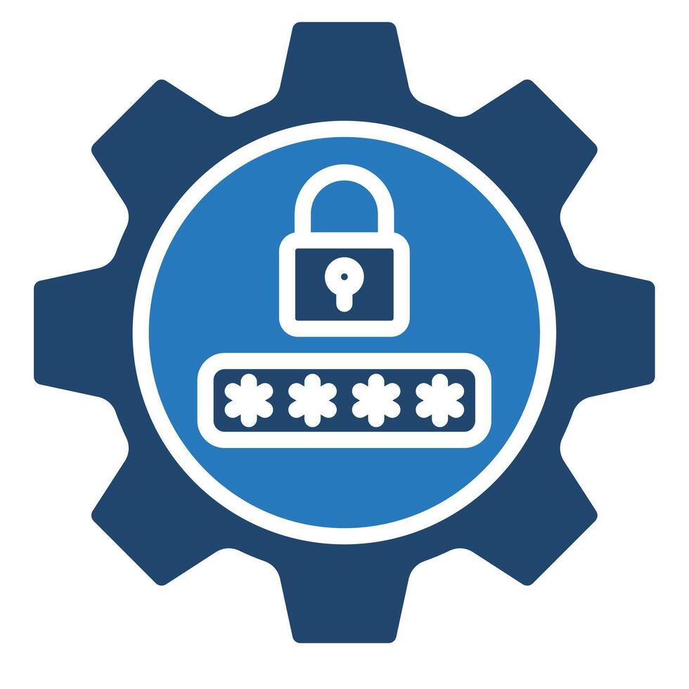 Password Manager icon line vector illustration