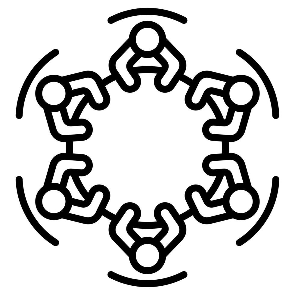 Employee Engagement icon line vector illustration
