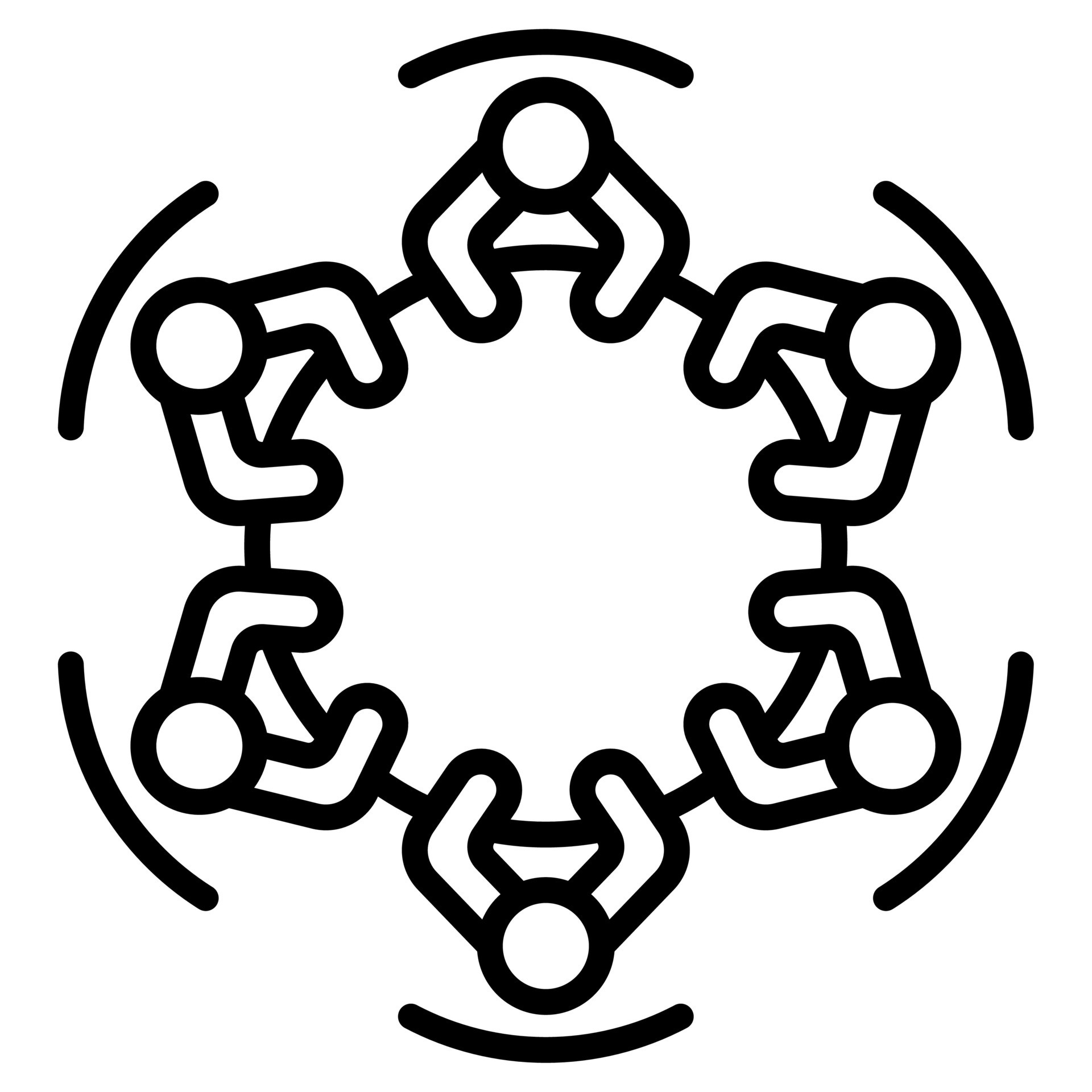 Employee engagement icon line vector illustration 39885531 vector art