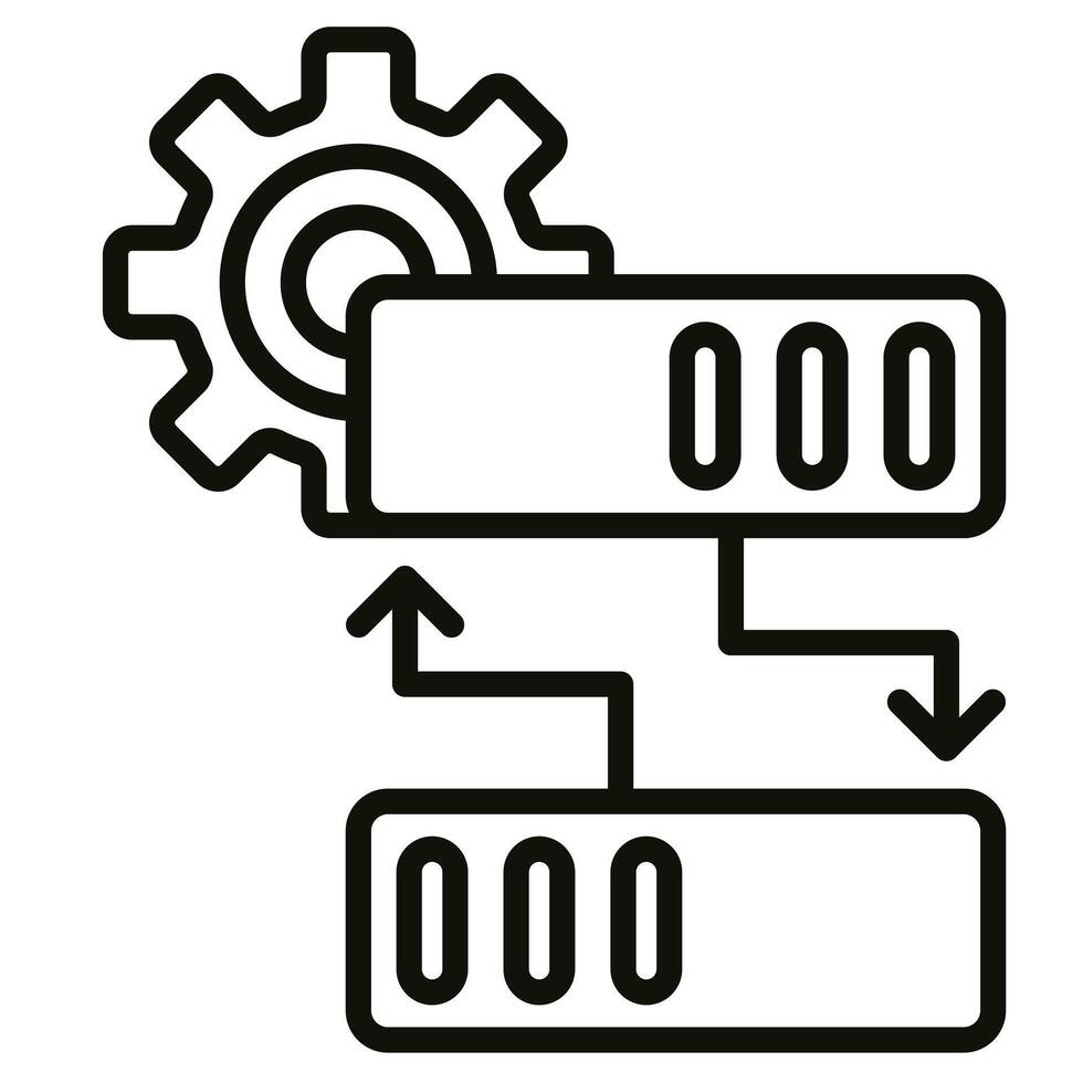 Redundant Systems icon line vector illustration