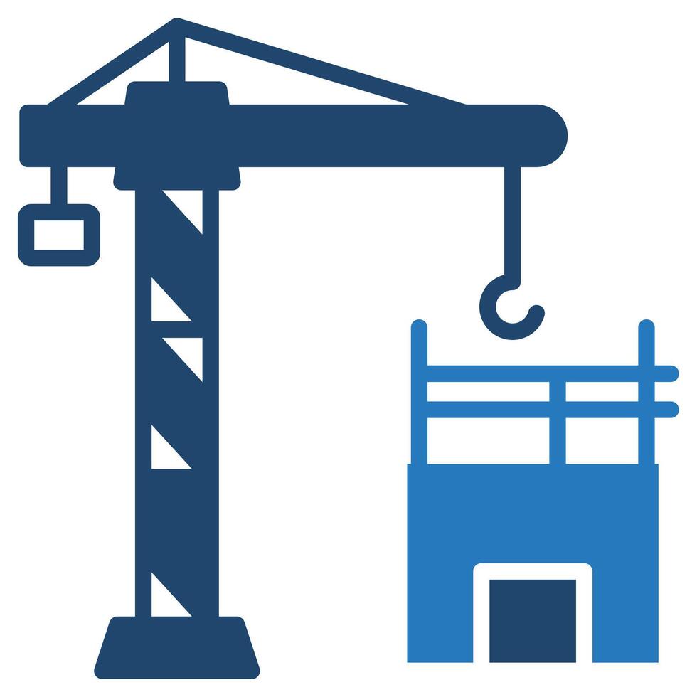 Building Site icon line vector illustration