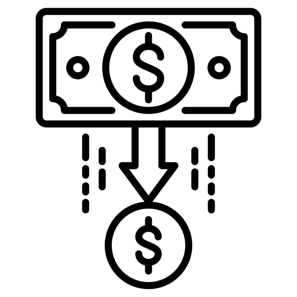 Tokenization icon line vector illustration