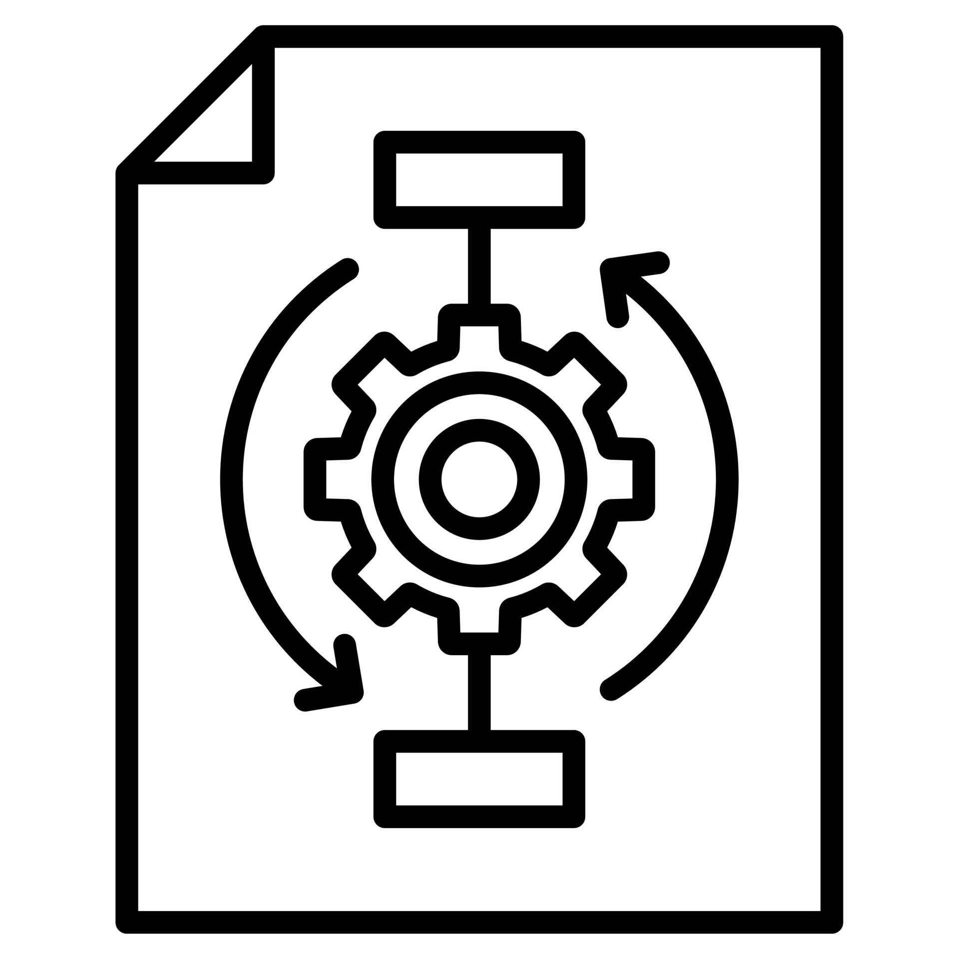 Workflow Management icon line vector illustration 39885704 Vector Art ...