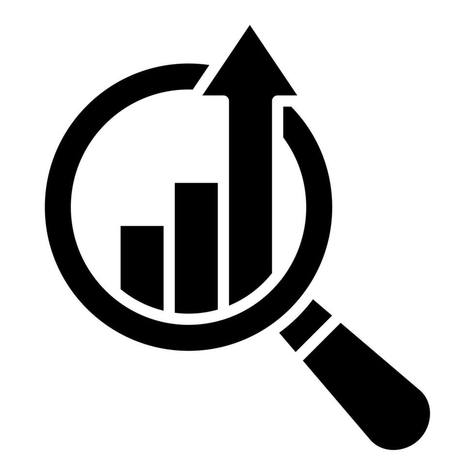 Market Research icon line vector illustration