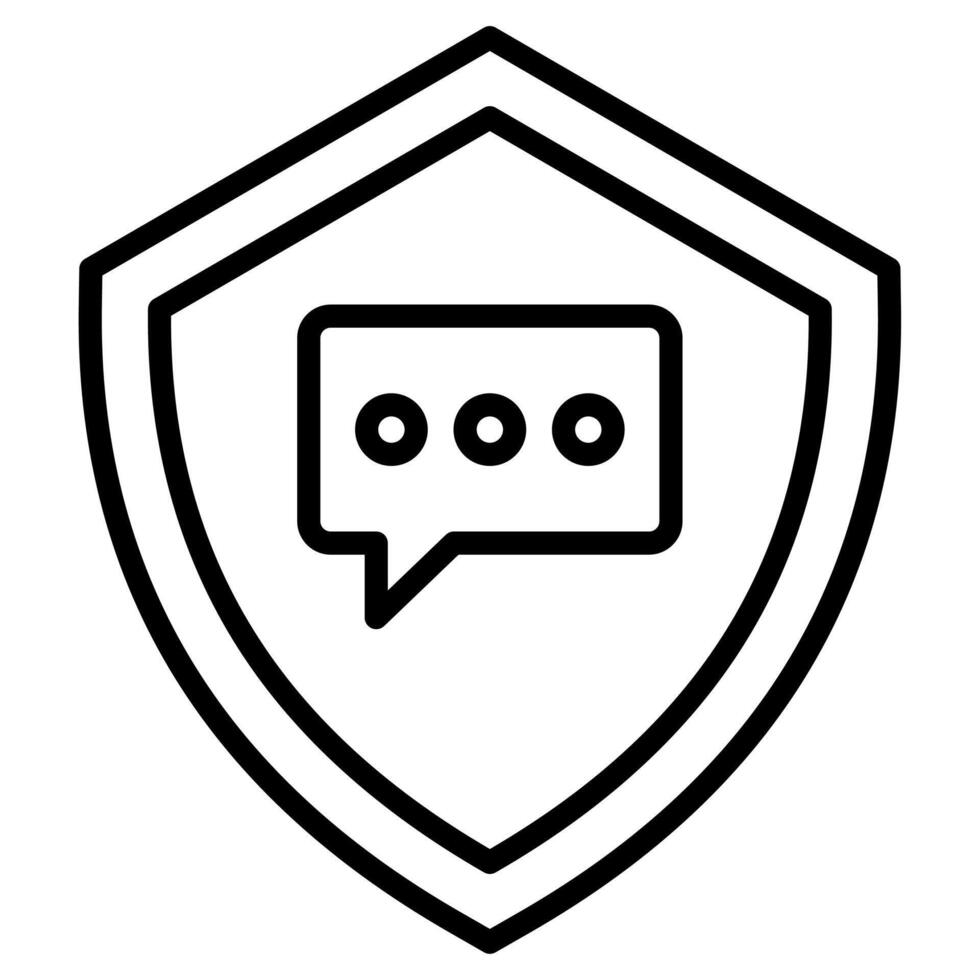 Secure Communication icon line vector illustration