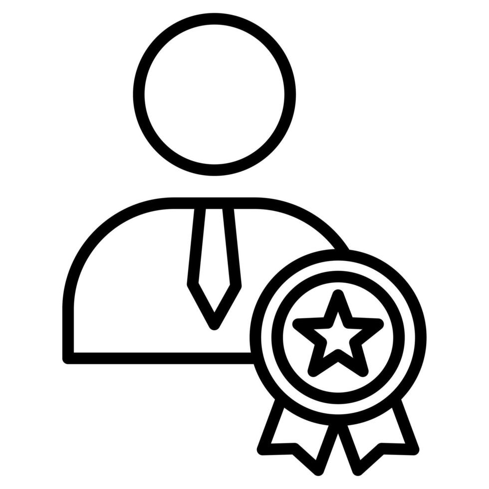 Employee Recognition icon line vector illustration