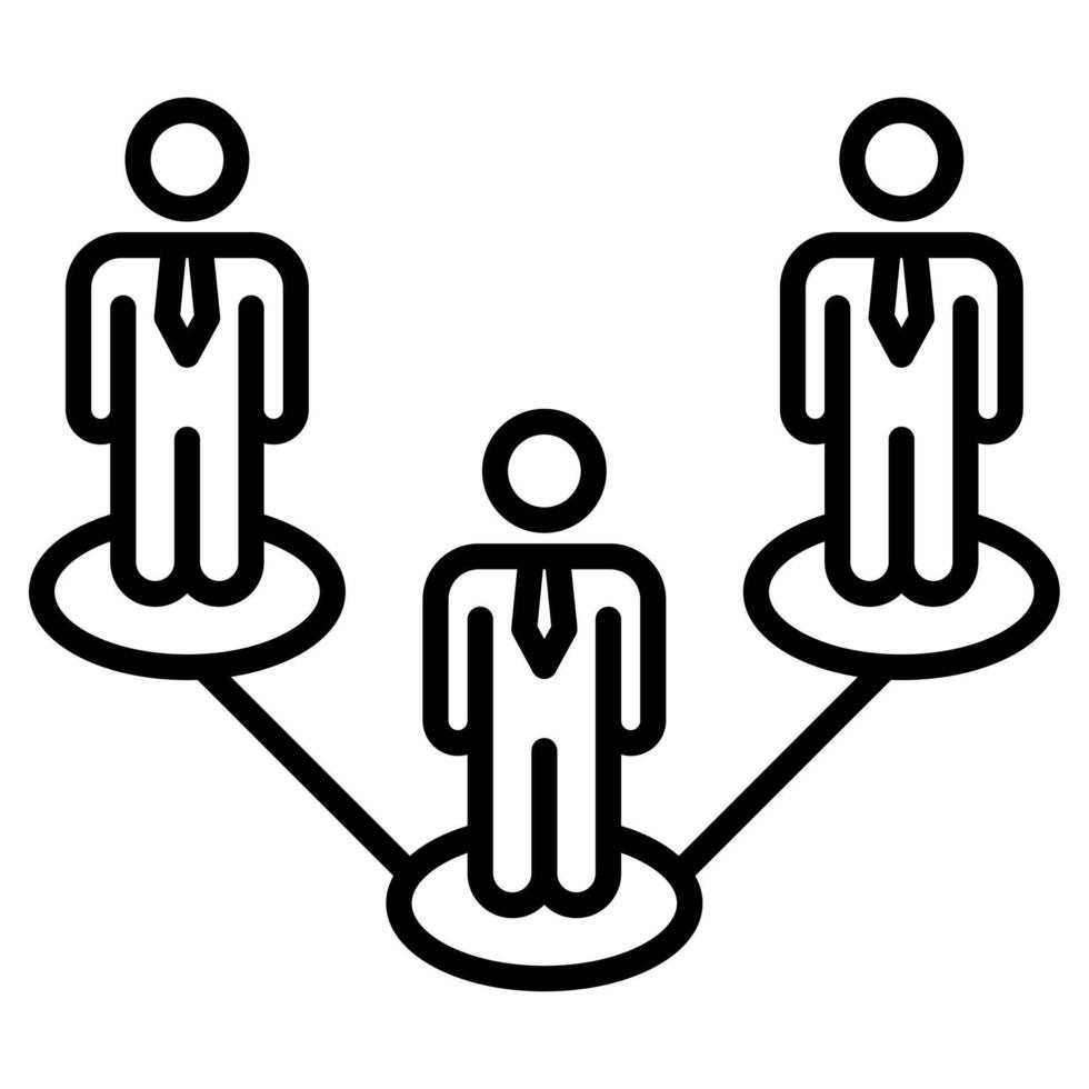 Business Connection icon line vector illustration