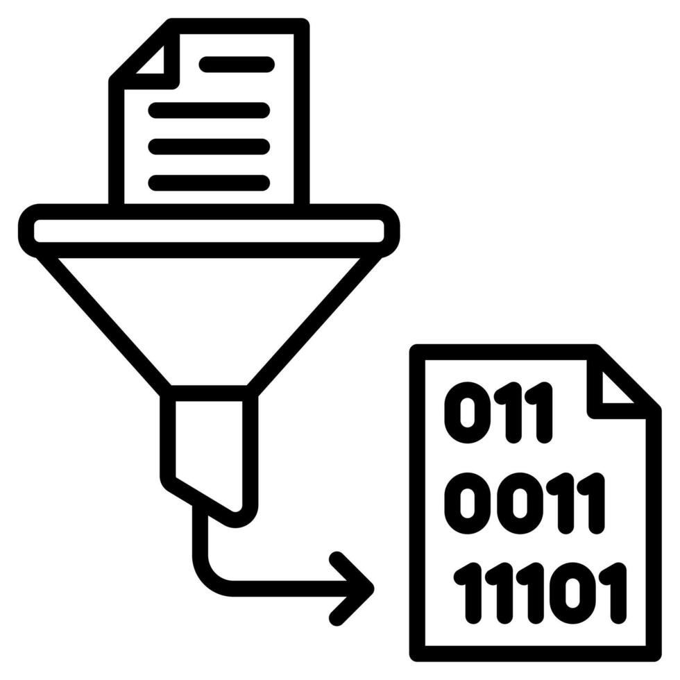 Cryptographic Hash icon line vector illustration