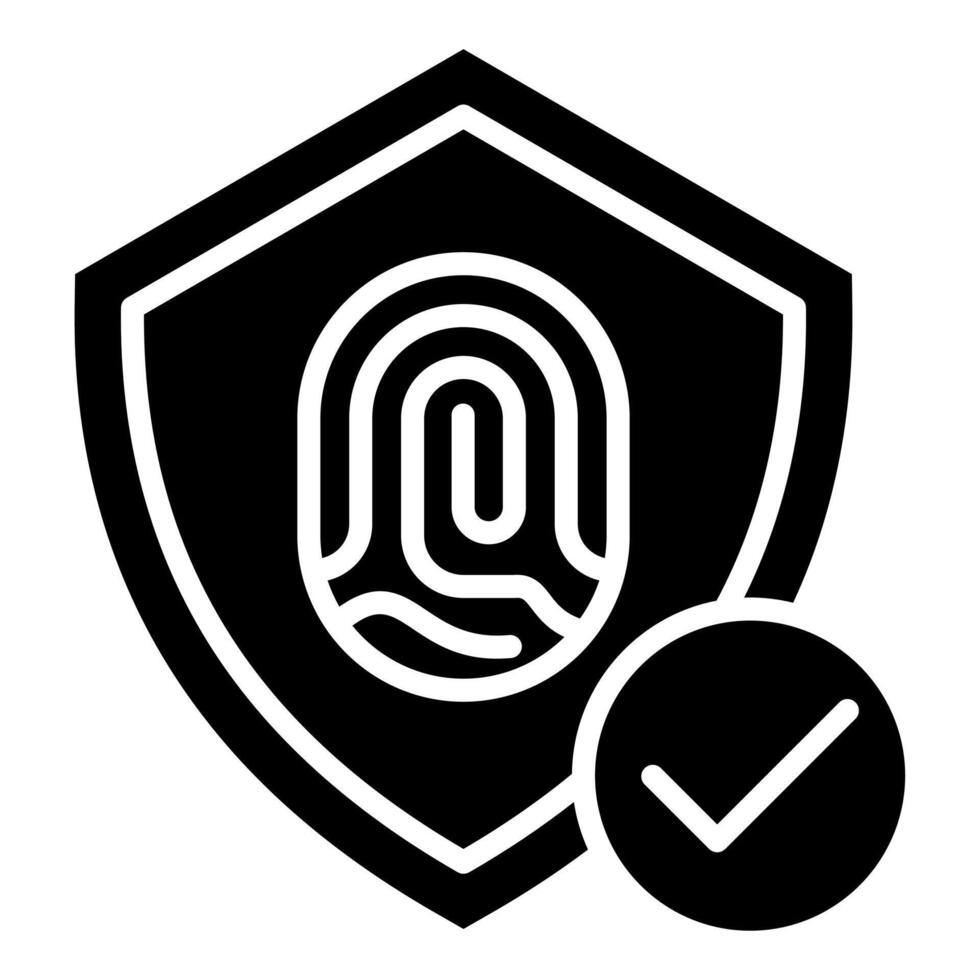 Biometric Security icon line vector illustration