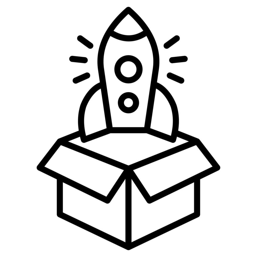 Product Launch icon line vector illustration