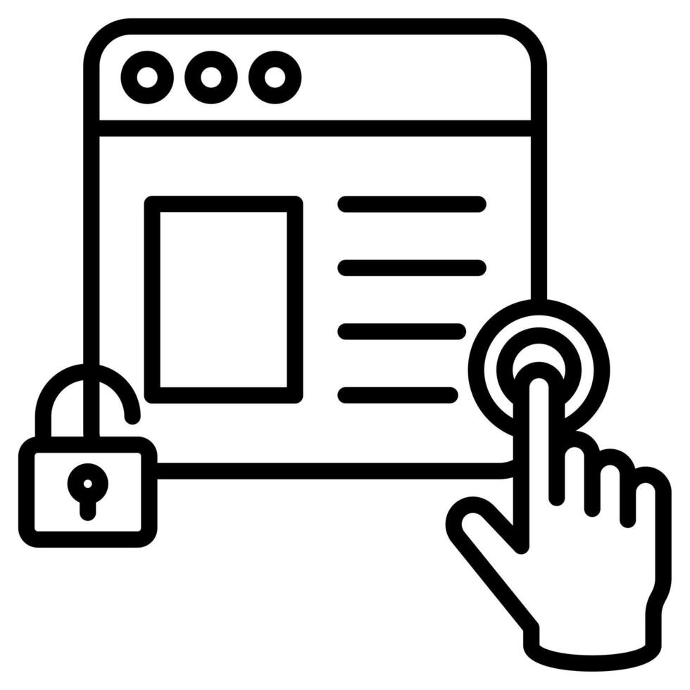 Easy Access line vector illustration