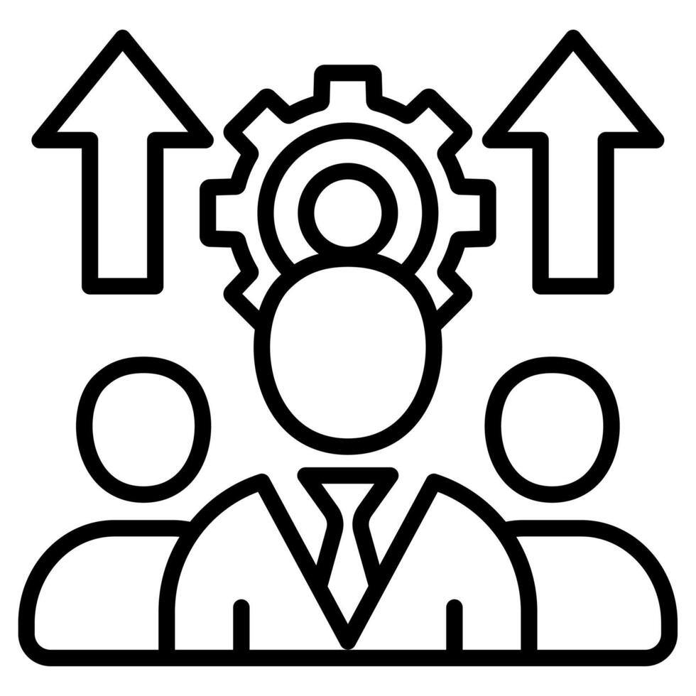 Leadership Development icon line vector illustration