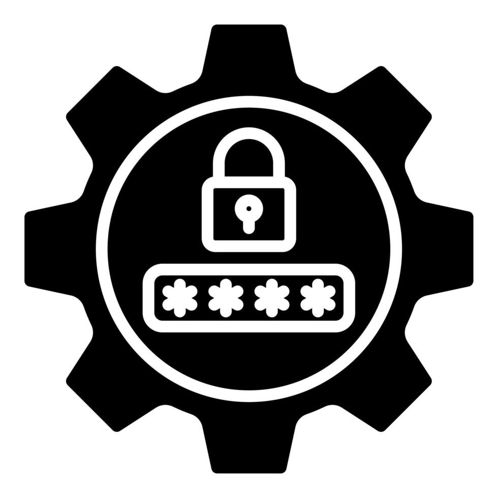 Password Manager icon line vector illustration