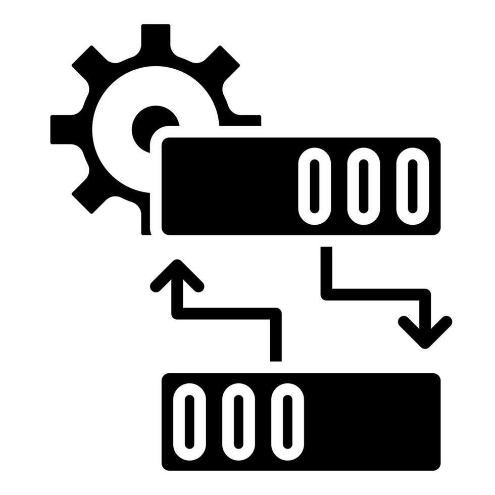 redundante sistemas icono línea vector ilustración