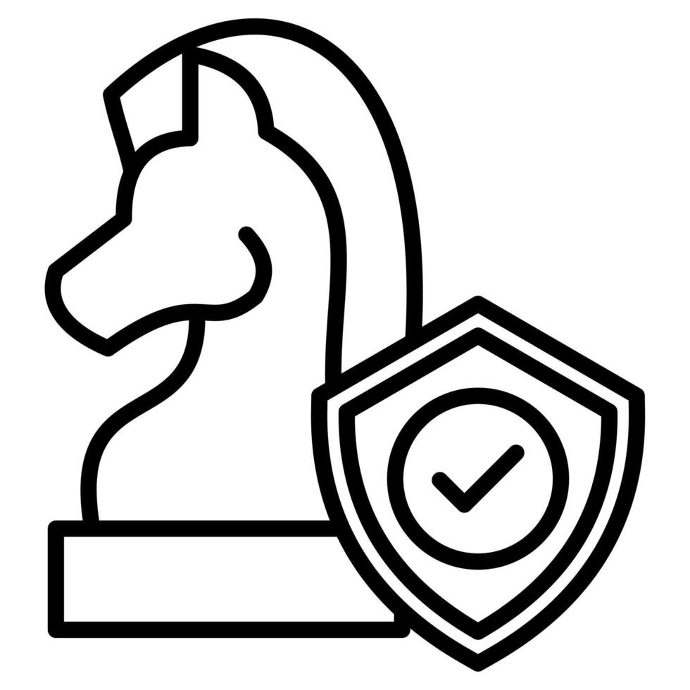 Security Strategy icon line vector illustration