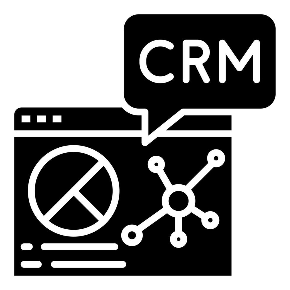 crm red icono línea vector ilustración