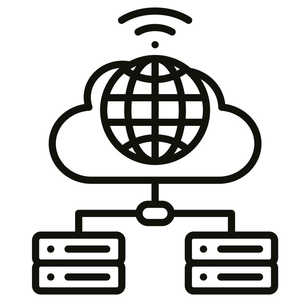 Network Infrastructure icon line vector illustration