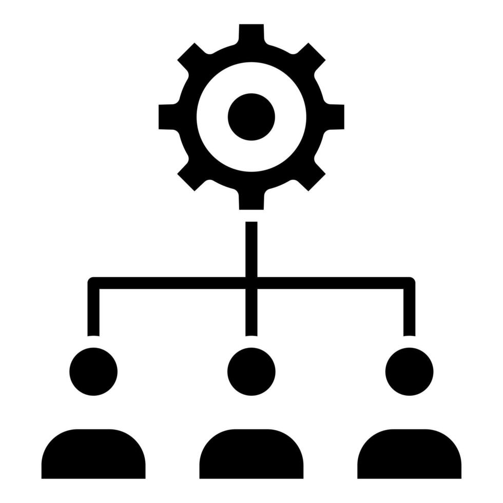 Management Structure icon line vector illustration