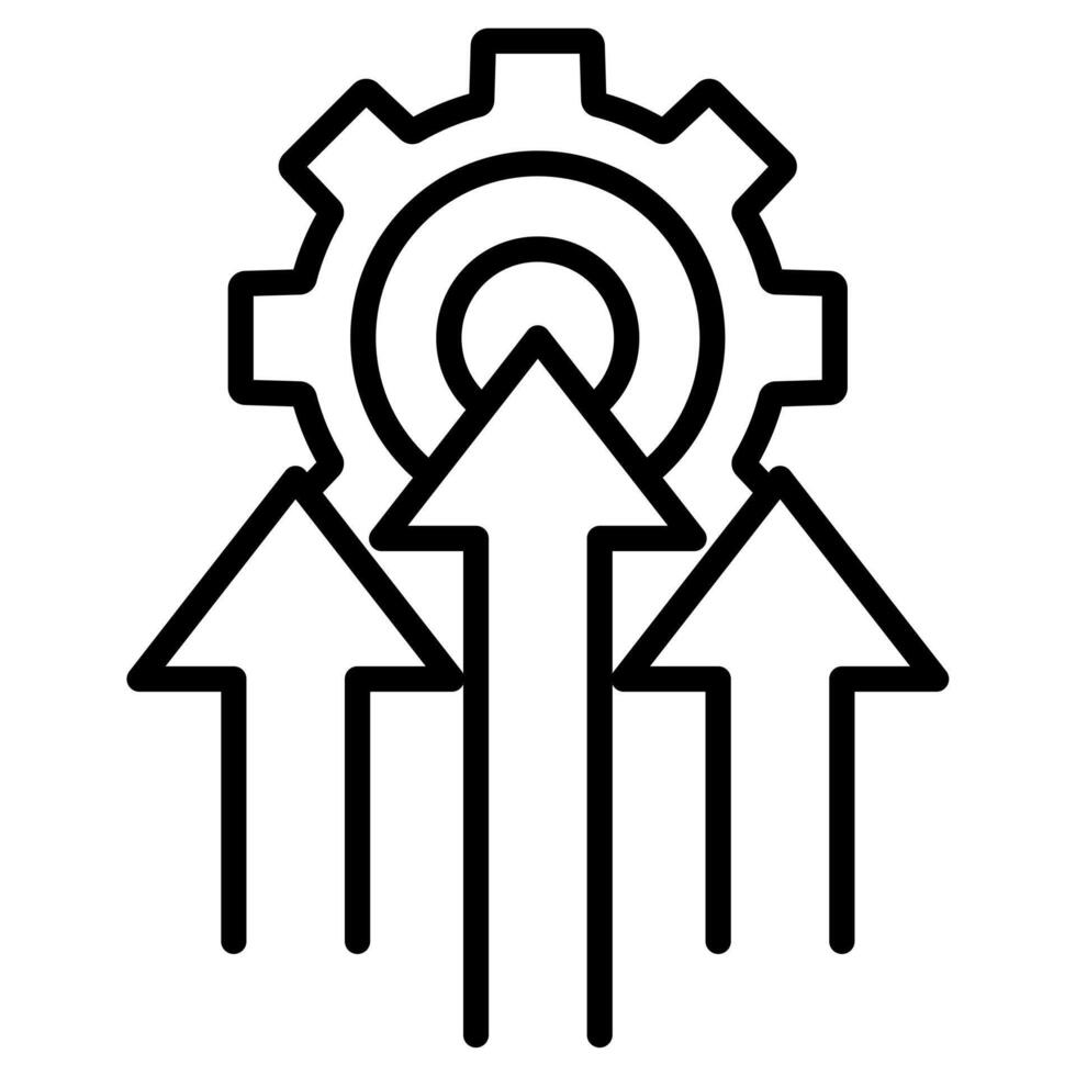 Operational Efficiency icon line vector illustration