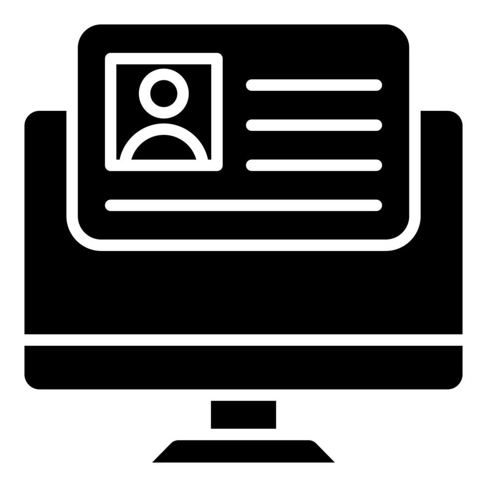 Digital Identity icon line vector illustration