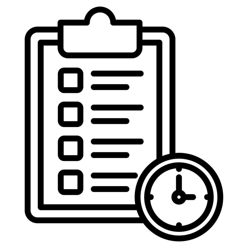 Scheduled Tasks icon line vector illustration