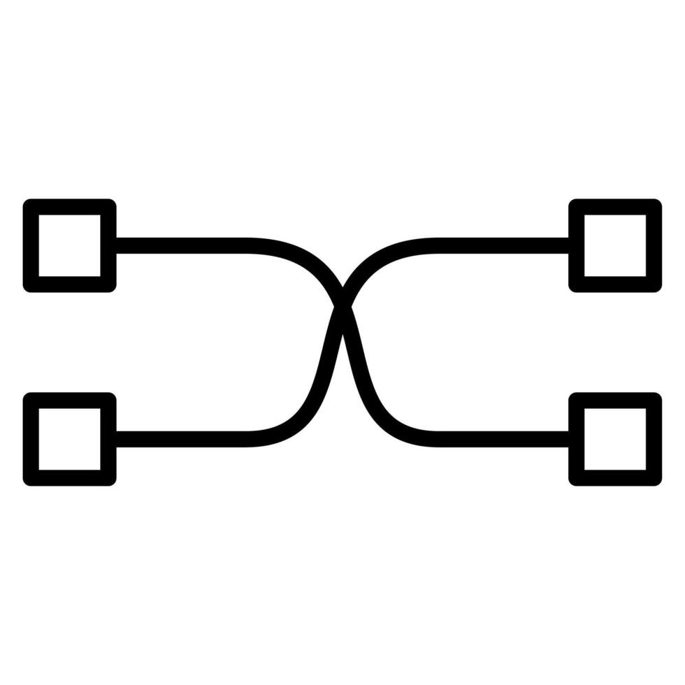 Data Mapping icon line vector illustration