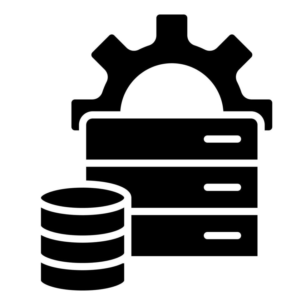 Data Center Optimization icon line vector illustration